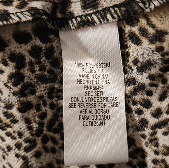 Vintage Y2K 90s Studio I Floral Leopard Print Slip Dress - Picture 4 of 5